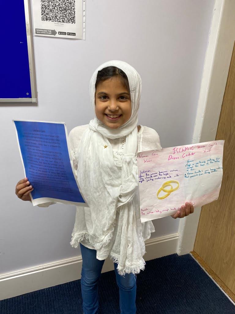 The Sunday School students have been busy, creating posters, summarising their Islamic Studies lessons